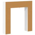vidaXL Rám krbu Biela 102 x 18 x 100,5 cm Kompozitné drevo