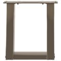 vidaXL Nohy konferenčného stolíka v tvare U, 2 ks, prírodná oceľ, 30 x (30-31) cm, oceľ