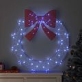 vidaXL Veniec 80 LED Modrá 92 x 92 x 9,5 cm Akryl