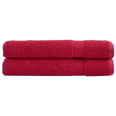 vidaXL Prémiové uteráky do sauny SOLUND 2 ks červené 80x200cm 600 g/m2