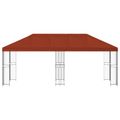 vidaXL Záhradný altánok 6 x 3 m Tehlová Polyester a oceľ 190 gsm