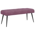 vidaXL Lavica s gombíkovým prešívaním Fialová 110 x 40 x 46 cm Zamat