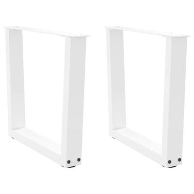 vidaXL Nohy konferenčného stolíka v tvare V, 2 ks, biele, 60 x (42-43,3) cm, oceľové