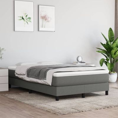 vidaXL Matrac s taštičkovými pružinami stredná tvrdosť tmavosivý 120x200x20 cm látka