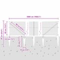 vidaXL Hexagonálny plot s stĺpom 50 x 0,4 m PVC potiahnutá oceľ Sivá