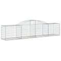 vidaXL Oblúkový gabionový kôš 15 ks 300x50x60/80 cm pozinkované železo