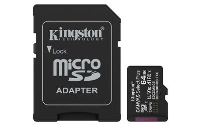 SDCS3/64GB KINGSTON Canvas Select Plus/Micro SDXC/64GB/UHS-I U1 / Class 10/+ Adaptér