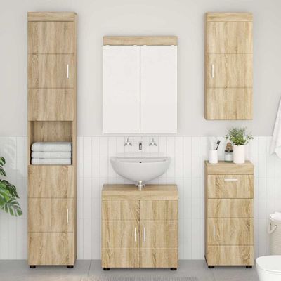 vidaXL Sada kúpeľňového nábytku TULUM 5 ks Sonoma dub 60 x 34 x 63 cm