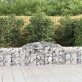 vidaXL Oblúkový gabionový kôš 9 ks 300x30x60/80 cm pozinkované železo