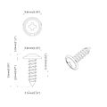 vidaXL Samorezný skrutkový klinc 12 ks Čierna 3,5 x 12 mm Železo