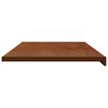 vidaXL Parapetné dosky Hnedé drevo 120 x 50 x 4,5 cm PVC