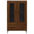 vidaXL Vysoká skrinka hnedá dub 69,5x31x115 cm kompozitné drevo
