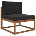 vidaXL Vankúš na vonkajšiu pohovku Polyester Čierna 80 x 80 cm