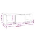 vidaXL Konferenčný stolík dub sonoma 102x50x36 cm kompozitné drevo