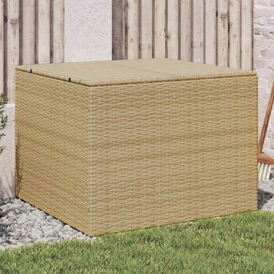 vidaXL Záhradný úložný box mix béžovej 291 l polyratan