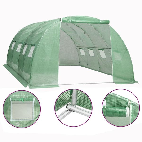 vidaXL Skleník 16 m² 4x4x2 cm