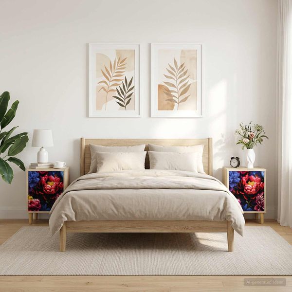vidaXL Nočný stolík KIEL 2 ks Dub sonoma 36 x 33 x 50 cm