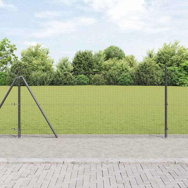 vidaXL Vonkajší zváraný drôtový plot s betónovým základom 50 x 1 m
