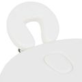 vidaXL Skladací masážny stôl, 4 cm hrubý, 2 podložky, oválny, biely