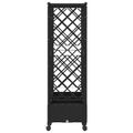 vidaXL Vyvýšený záhon s mriežkou a strechou Čierna 203 x 40 x 127 cm