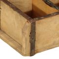 vidaXL Podnos s úložiskom Hnedá 30 x 14 x 9 cm Masívne obnovené drevo