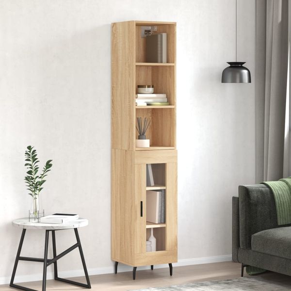vidaXL Vysoká skrinka dub sonoma 34,5x34x180 cm spracované drevo