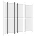 vidaXL 6-panelový paraván biely 300x220 cm látkový