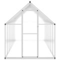 vidaXL Skleník so základovým rámom strieborný 445x169x195 cm hliník