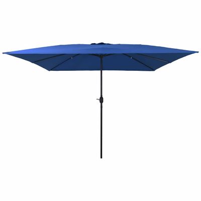 vidaXL Záhradný slnečník 295 x 295 x 245 cm Polyester a oceľ Azurblue