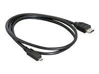Kábel HDMI s ethernetom - HDMI s pinmi (male) do 19 pin micro HDMI Type D s pinmi (male) - 1 m