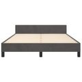 vidaXL Posteľ bez matraca tmavosivá 140x200 cm zamat
