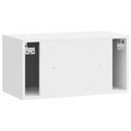vidaXL Nástenná TV skrinka Biela s vysokým leskom 59,5 x 31 x 30 cm