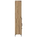 vidaXL Highboard Remeselný dub 69,5 x 34 x 180 cm Kompozitné drevo