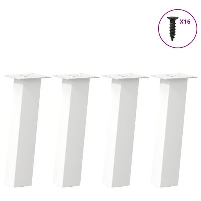 vidaXL Nohy konferenčného stolíka 4 ks biele 30 cm oceľové