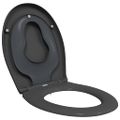 vidaXL WC sedadlo Antracit 47 x 37 x 4 cm Duroplast