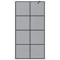 vidaXL Stena walk-in sprchy Čierna 100 x 195 cm tvrdené sklo
