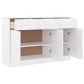 vidaXL Komoda ALTA biela 112x35x73 cm borovicový masív