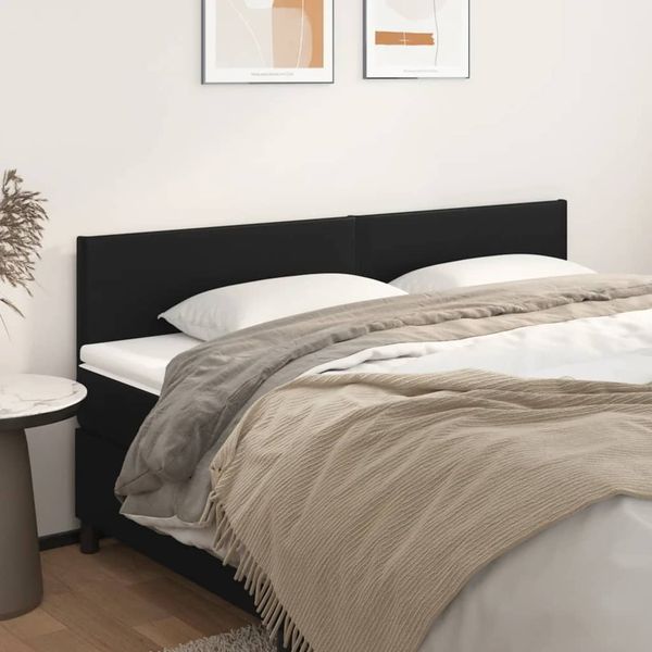 vidaXL Čelá postele 2 ks čierne 100x5x78/88 cm umelá koža