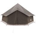 vidaXL Tipi stan 8-miestny Hnedá Šedá Polyester a oceľ