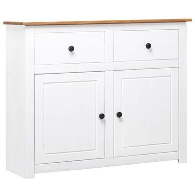 vidaXL Komoda biela 93x40x80 cm borovicový masív Panama Range