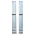 vidaXL Uzemňovacie kolíky v tvare písmena L, 2 ks, galvanizovaná oceľ 5x5x50 cm