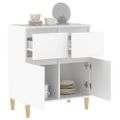 vidaXL Komoda biela 60x35x70 cm spracované drevo