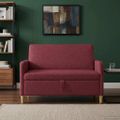 vidaXL Sofa s úložným priestorom Víno červené 122 x 78 x 87 cm