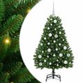 vidaXL Umelý Sklápací Vianočný Stromček Zelená 120 cm PVC a oceľ
