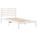 vidaXL Rám postele Biela 80 x 200 cm Masívne borovicové drevo