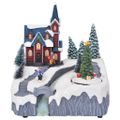 vidaXL Vianočná dekorácia dediny 20,5 x 17 x 21 cm Plast Viacfarebný