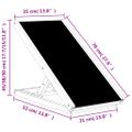 vidaXL Rampa pre psa šedá 70x35 cm jedľové masívne drevo