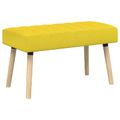 vidaXL Pruhovo prešitá lavica Svetložltá 80 x 40 x 46 cm Látka