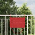 vidaXL Závesný balkónový stôl Červená 60 x 39 x 65 cm Oceľ