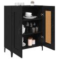 vidaXL Servírovacia skriňa Čierny dub 69,5 x 34 x 90 cm